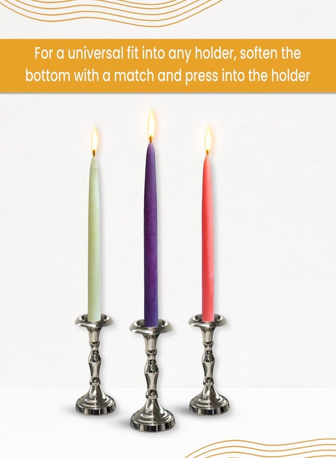 Bee The Light 100% Pure Beeswax Taper Candles - All-Natural Handmade Decorative & Dipped Smokeless Unscented Candles for Christmas, Advent, and Hanukkah, Advent Set, 8.5 Inches, 5 Candle Set, by BeeTheLight - Image 4